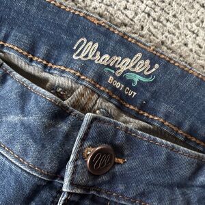 Wrangler Blue Denim Boot Cut Jeans